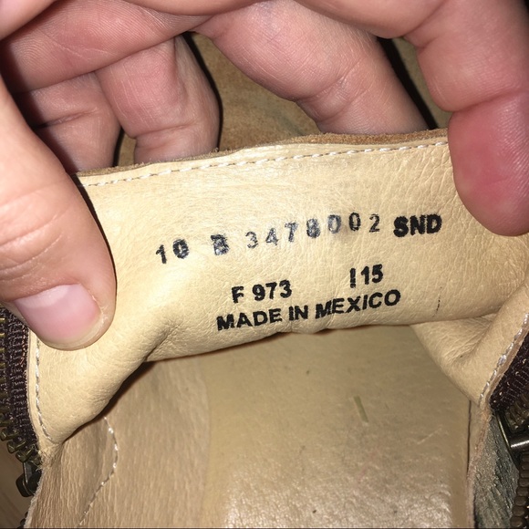 *SOLD* Frye Suede Sacha Moto Booties Tan Sz 10 B - Picture 10 of 13